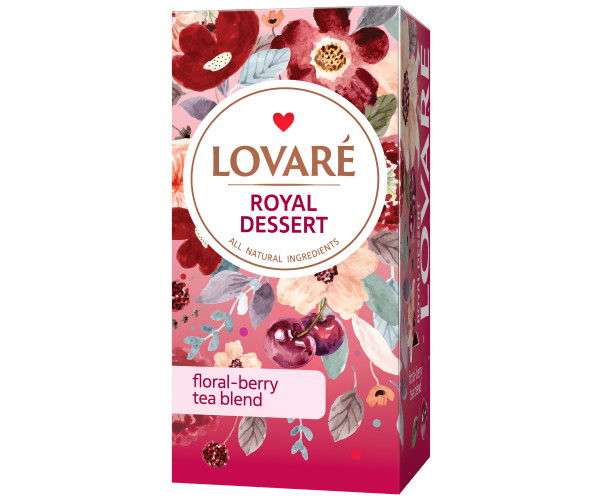 Цветочный чай Lovare Королевский Десерт в пакетиках 24 шт - фото-1