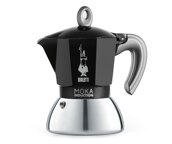 Гейзерная кофеварка Bialetti Moka Induction Black на 4 порции 150 мл - фото-1
