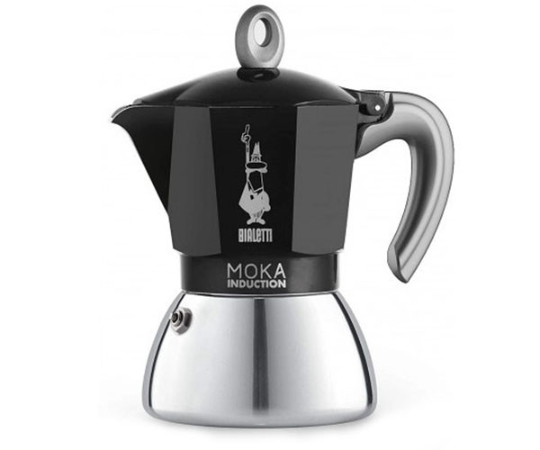 Гейзерная кофеварка Bialetti Moka Induction Black на 6 порций 270 мл - фото-1