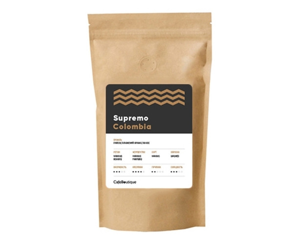 Кофе CafeBoutique Colombia Supremo Premium в зернах 1000 г - фото-1