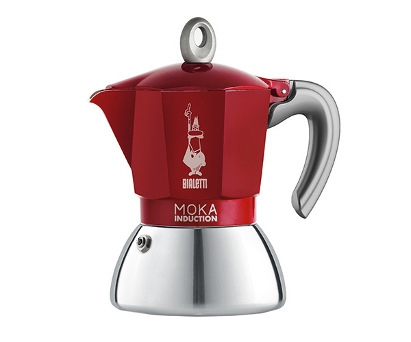 Гейзерная кофеварка Bialetti Moka Induction Red на 6 порций 270 мл (0006946) - фото-1