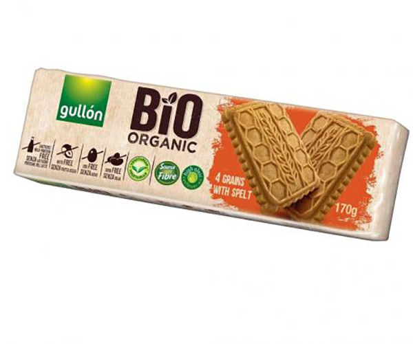 Печенье GULLON BIO Organic 4 злака со спельтой 170 г - фото-1