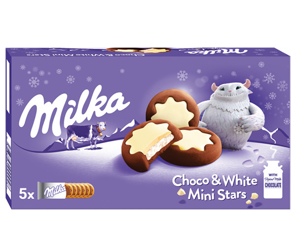 Печенье Milka Choco & White Mini Stars 187 г - фото-1