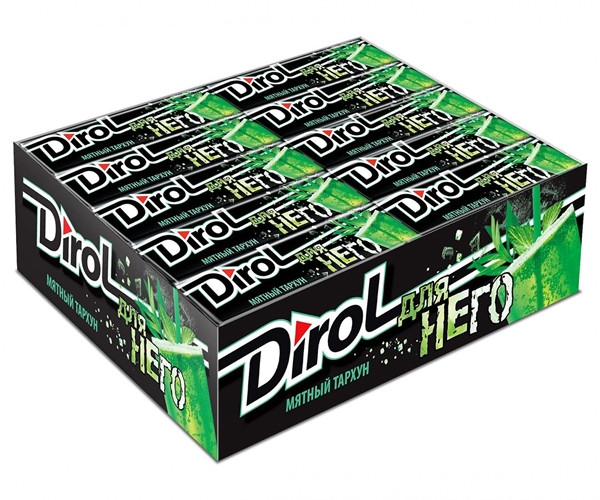 Жевательная резинка Dirol Мятная лакрица "Для него" 30х14 г - фото-1