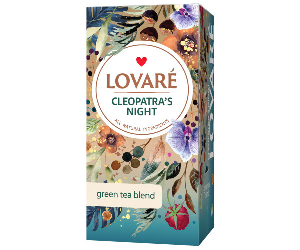 Зеленый чай Lovare Ночь Клеопатры в пакетиках 24 шт - фото-1