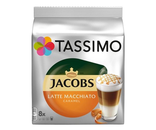 Кофе в капсулах Tassimo Jacobs Latte Macchiato Caramel 8 шт - фото-1