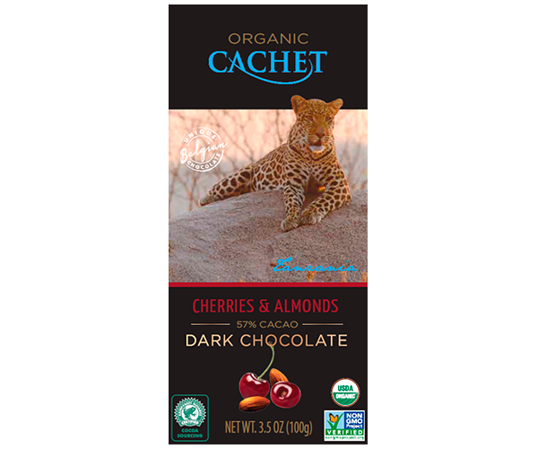 Черный шоколад Cachet Вишня и Миндаль Tanzania origin 100 г - фото-1