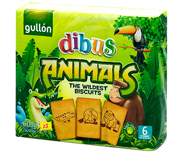Печенье GULLON DIBUS Animals 600 г - фото-1