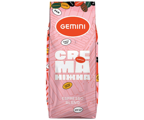 Кофе Gemini Crema в зернах 1 кг - фото-1