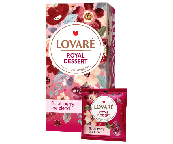Цветочный чай Lovare Королевский Десерт в пакетиках 24 шт - фото-2