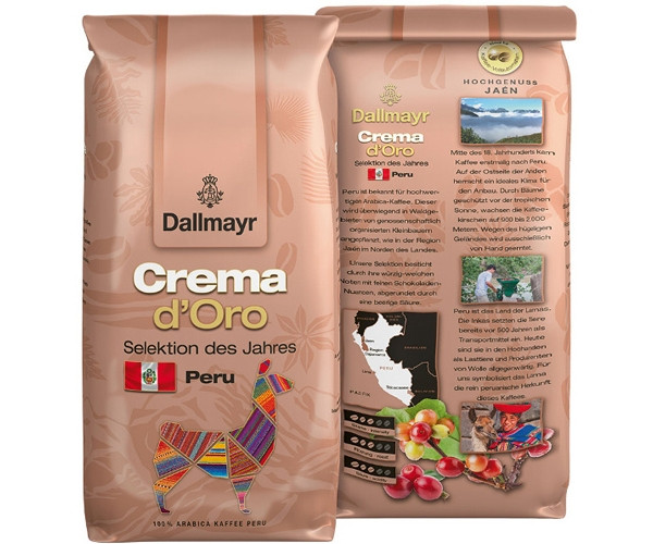 Кофе Dallmayr Crema d'Oro Selektion des Jahres Peru в зернах 1 кг - фото-4