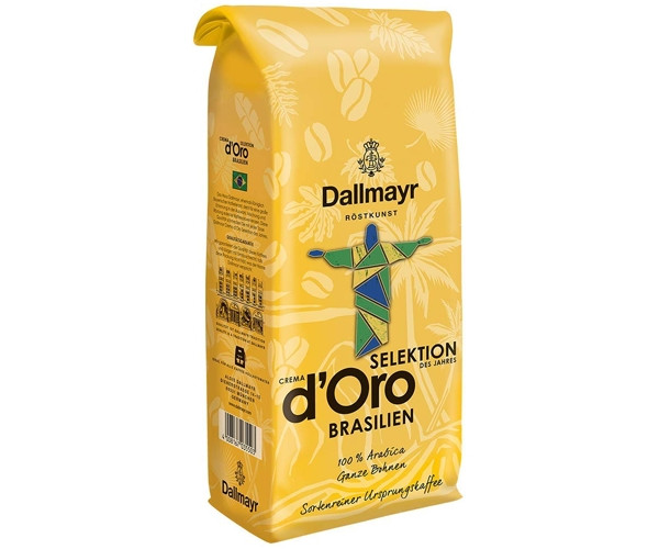 Кофе Dallmayr Crema d'Oro Selektion Brasilien в зернах 1 кг - фото-3