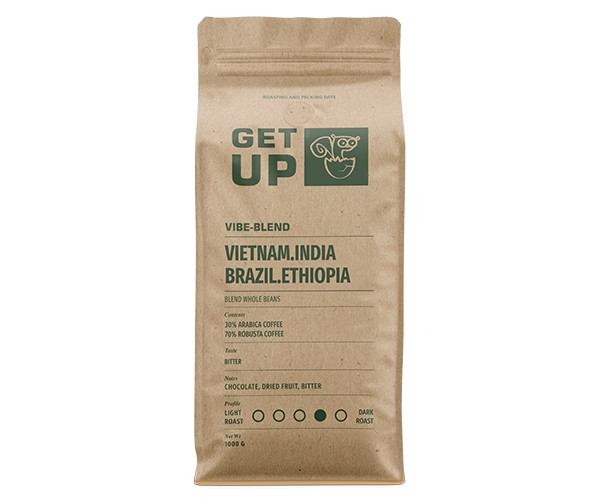 Кофе GetUp Blend V.I.B.E. в зернах 1000 г - фото-2