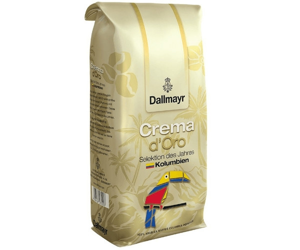 Кофе Dallmayr Crema d'Oro Selektion des Jahres Kolumbien в зернах 1 кг - фото-1