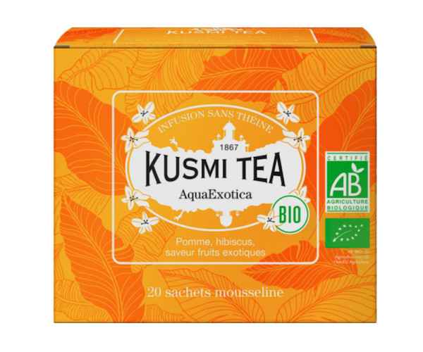 Травяной чай органический Kusmi Tea AquaExotica в пакетиках 20 шт