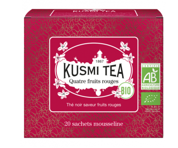 Черный чай органический Kusmi Tea 4 Red Fruits в пакетиках 20 шт - фото-1