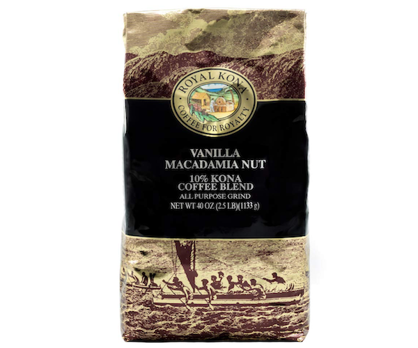 Кофе Royal Kona Vanilla Macadamia Nut 10% Kona Blend в зернах 680 г - фото-1