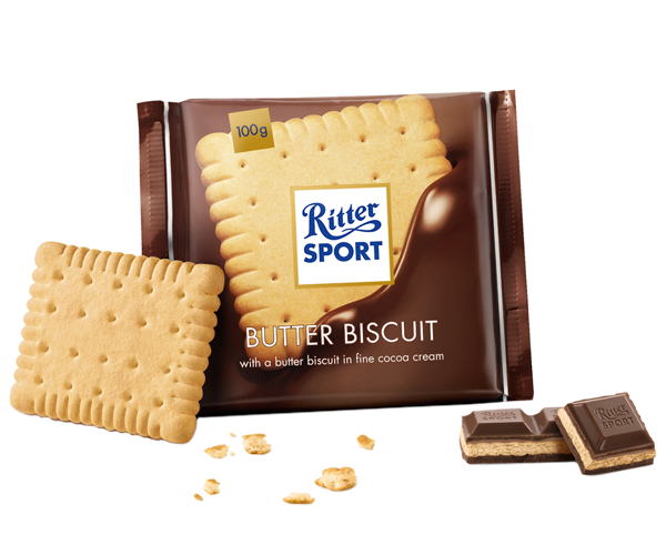 Молочный шоколад Ritter Sport Хрустящее печенье 100 г - фото-1