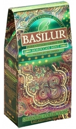 Зеленый чай Basilur Марокканская мята картон 100 г - фото-1