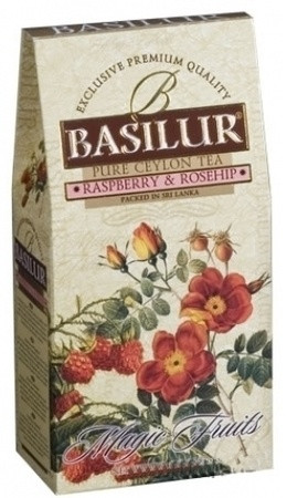 Черный чай Basilur Малина и шиповник картон 100 г - фото-2