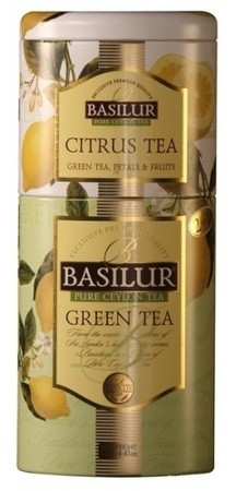 Зелёный чай Basilur и Цитрус ж/б 125 г - фото-1