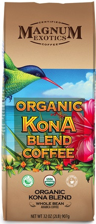 Кофе Magnum Exotics ORGANIC KONA BLEND в зернах 907 г - фото-1