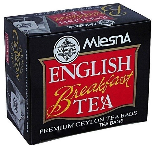 Черный чай Английский завтрак в пакетиках Млесна картон 100 г - фото-1