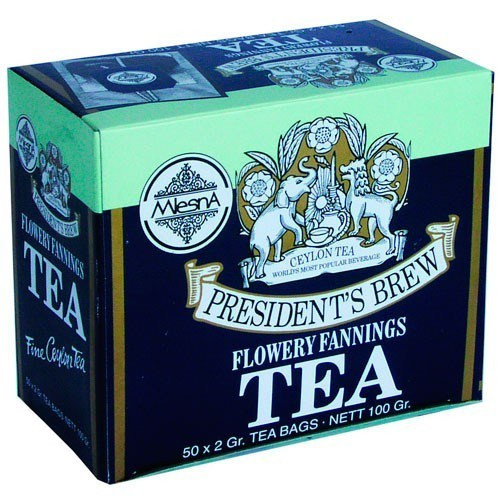Черный чай Президент Брю в пакетиках Млесна картон 100 г - фото-1
