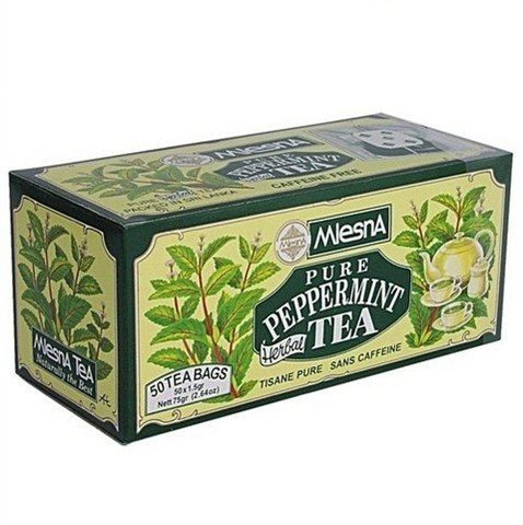 Травяной чай Млесна Перечная мята в индивидуальных пакетиках из бумаги картон 75 г - фото-1