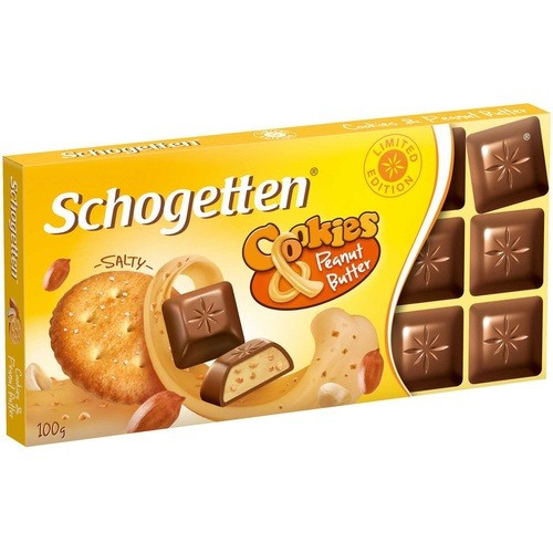 Молочный шоколад Schogetten Печенье и Арахисовое масло 100 г - фото-1