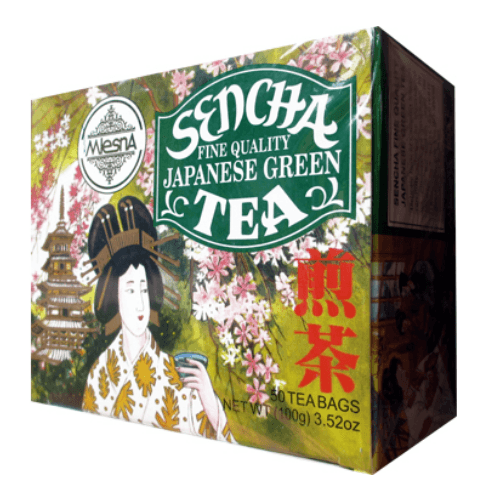 Зеленый чай Сенча в пакетиках Млесна картон 100 г - фото-1
