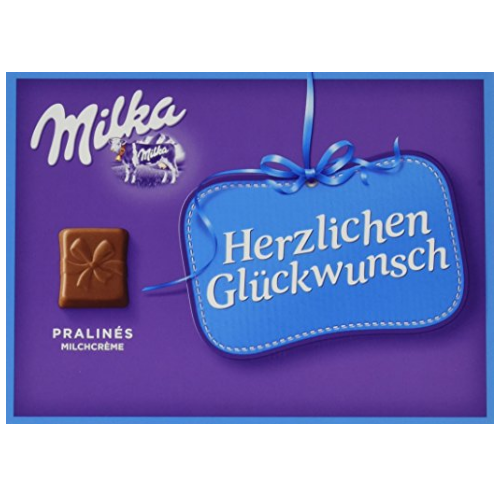 Шоколадные конфеты Milka Поздравления 110 г - фото-1