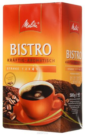 Кофе Melitta Bistro Kraftig-Aromatisch молотый 500 г - фото-1