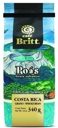 Кофе Cafe Britt Costa Rican Poas Tierra Volcanica в зернах 340 г - фото-1