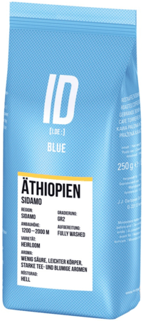 Кофе J.J Darboven ID Blue Athiopien в зернах 250 г - фото-1