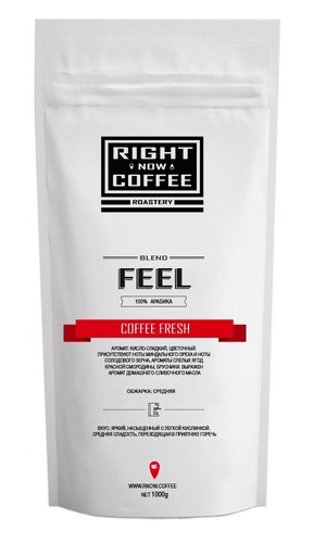 Кофе Right Now Coffee Feel в зернах 1000 г - фото-1
