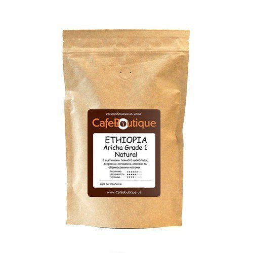 Кофе CafeBoutique Ethiopia Aricha Grade 1 в зернах 500 г - фото-1