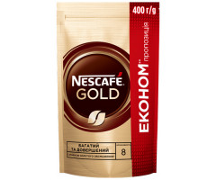 Кофе Nescafe Gold растворимый м/у 400 г - фото-1