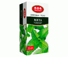 Травяной чай Три Слона Мята в пакетиках 20 шт - фото-1