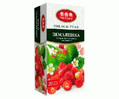 Черный чай Три Слона Земляника в пакетиках 20 шт - фото-1