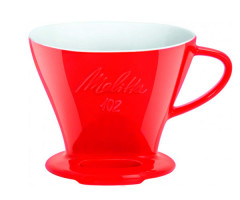 Пуровер для заваривания кофе Melitta 102 фарфоровый красный - фото-1