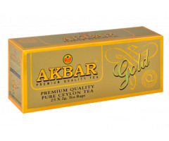 Черный чай Akbar Gold в пакетиках 25 шт - фото-1
