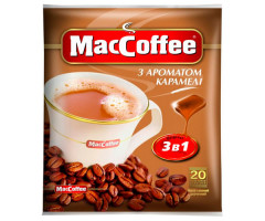 Кофе MacCoffee 3 в 1 Карамель 20 шт - фото-1