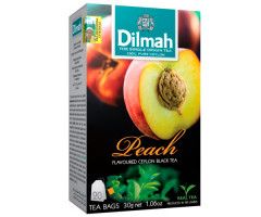 Черный чай Dilmah Peach в пакетиках 20 шт