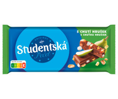 Молочный шоколад Studentska Milk s chuti Hrusek 170 г