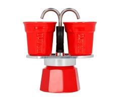 Гейзерная кофеварка Bialetti Mini Express Red на 2 порции 90 мл