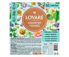 Травяной чай Lovare Tisanes Аssorted в саше 50 шт