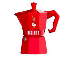 Гейзерная кофеварка Bialetti Moka Exclusive Red на 3 порции 130 мл