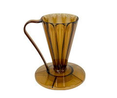 Пуровер CAFEC пластиковый Tritan Flower Dripper DEEP 27 Brown на 1 чашку