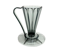Пуровер CAFEC пластиковый Tritan Flower Dripper DEEP 27 Clear Black на 1 чашку